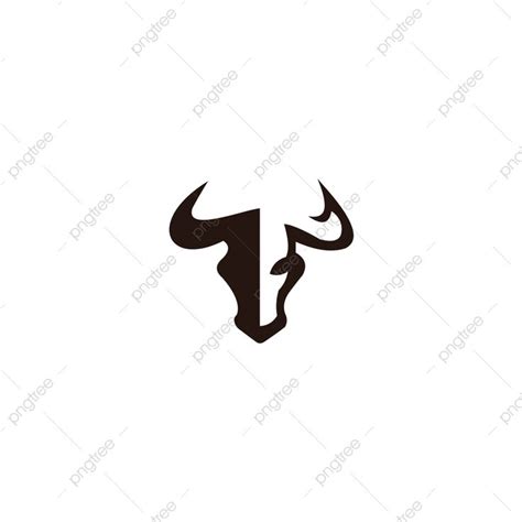 Bull Horns Silhouette Vector PNG, Bull Horn Animal Silhouette Farm Icon ...