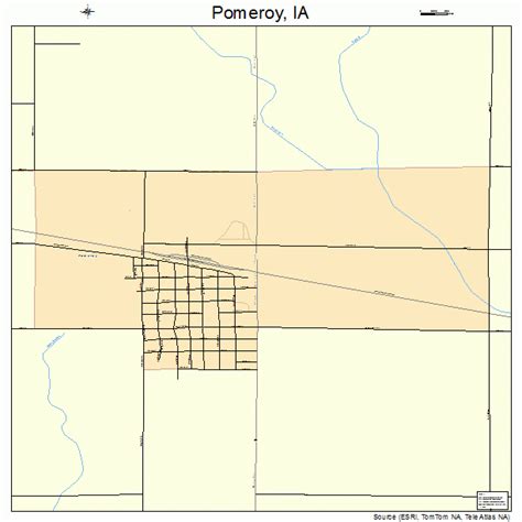 Pomeroy Iowa Street Map 1964065