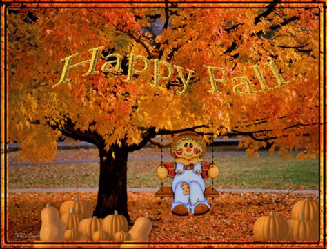 Happy Fall animated autumn leaves fall gif fall greeting autumn greeting | Happy fall, Autumn ...