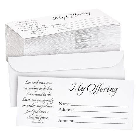 100-Pack Church Offering Envelopes - Tithe Envelopes for Church ...