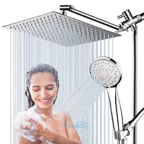 High Pressure Shower Head Handheld Shower Heads Spray Combo With Extension Arm | eBay