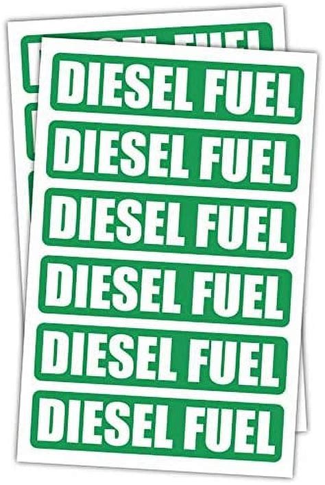 Diesel Fuel Automotive Fuel Decals | Stickers | Truck Labels | Green ...