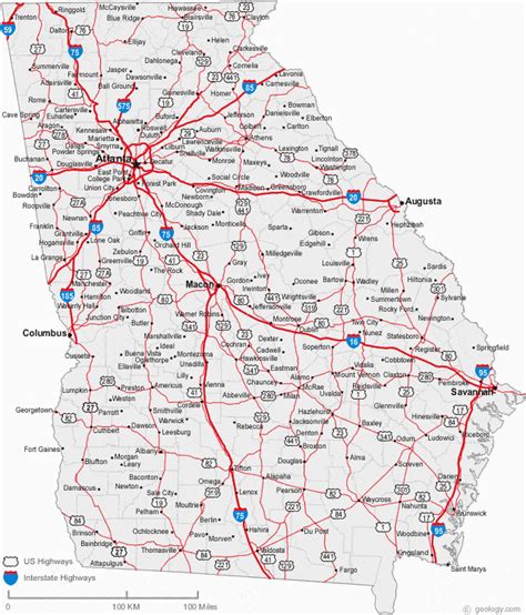 Road Map Of south Carolina and Georgia | secretmuseum