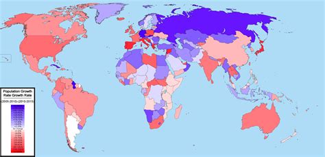 Population Growth Rate Growth Rate by Country : r/MapPorn