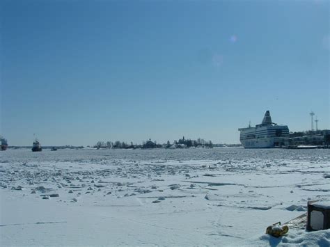 Winter Harbour Baltic Sea Helsinki Finland