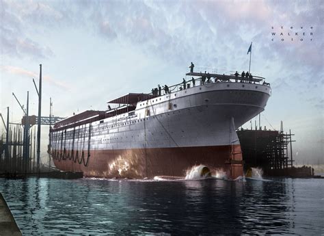 Colorized RMS Oceanic | Cruise ship, Rms titanic, Titanic