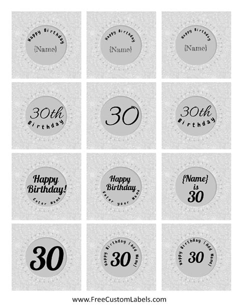 30th Birthday Cake Toppers