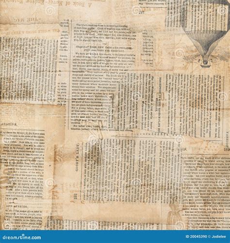 Grungy Antique Newspaper Paper Collage Stock Photo - Image of painted, newspaper: 20045390