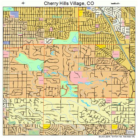 Cherry Hills Village Colorado Street Map 0813845