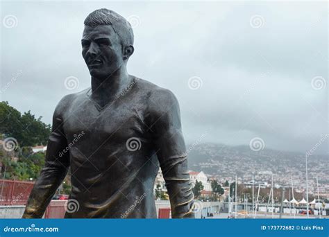 Cristiano Ronaldo Statue in Funchal, Madeira in Front of CR7 Museum, in Portugal Editorial ...