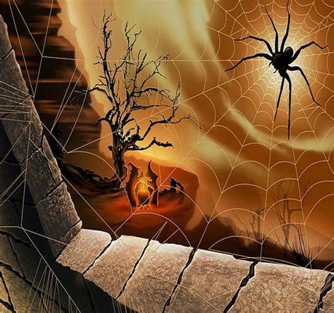 Halloween Spider Picture | Halloween desktop wallpaper, Halloween illustration, Scary halloween ...