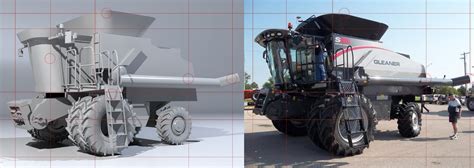 Gleaner S88 combine 3D model — polycount