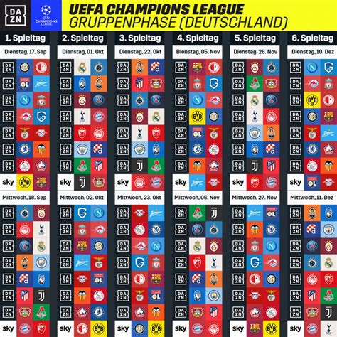 DAZN zeigt über 100 Spiele der UEFA Champions League live