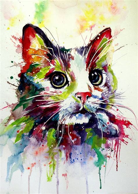 Image result for art | Cat painting, Watercolor cat, Watercolor art ...