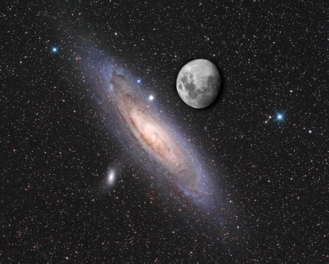 Andromeda Galaxy and Moon Apparent Size Comparison : r/space