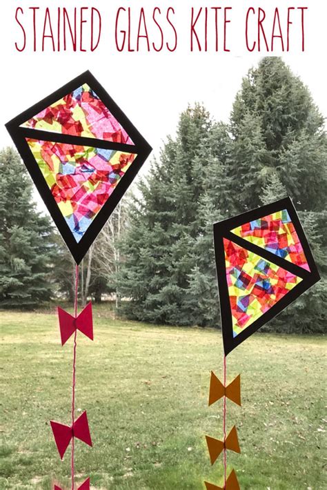 Stained Glass Kite Craft – Grandma Ideas