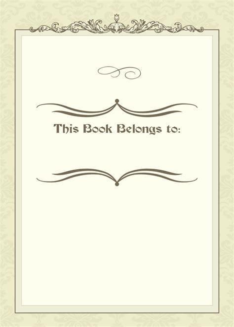 Bookplate Templates - 10 Free PDF Printables | Printablee