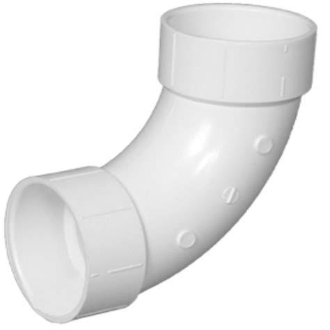 Charlotte Pipe 6 in. PVC DWV 90-Degree Long Sweep 1/4 Hub x Hub Elbow-PVC 00304 1400 - The Home ...