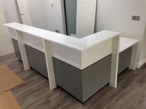 White and Grey Reception Desk - TWD Joinery