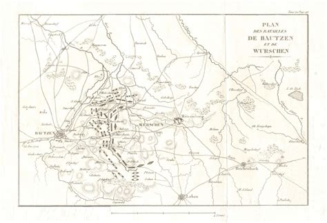 Plan of the BATTLE OF LEIPZIG 1813. Battle of the Nations. Germany 1820 map