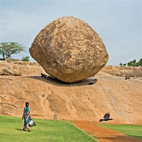 Weird But True: The mystery of the balancing rock of Mahabalipuram ...