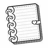 Notebook Coloring Page sketch template