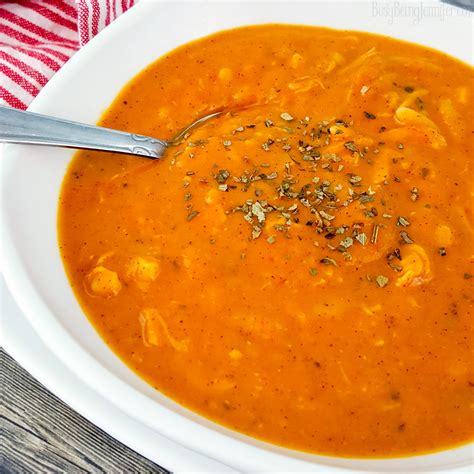 Tomato Chicken Orzo Soup ~ Homemade Tomato Soup with Chicken - Busy ...