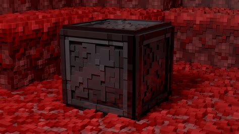 Netherite Block (Blender Render) : Minecraft