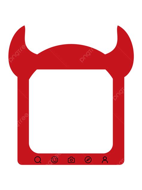 Red Ox Horn Photo Frame, Year Of The Ox Material, Ox Year Vector ...