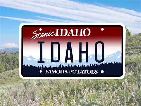 Idaho License Plate Vinyl Decal Idaho Sticker Laptop | Etsy