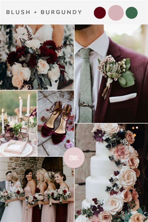 Top 10 De Verano De La Boda, Paletas De Colores | Blink & Felicidad | Burgundy wedding colors ...