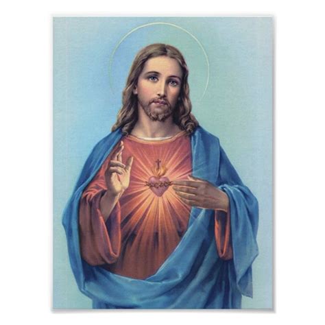 Sacred Heart of Jesus Poster | Sagrado corazon de jesus, Corazon de ...