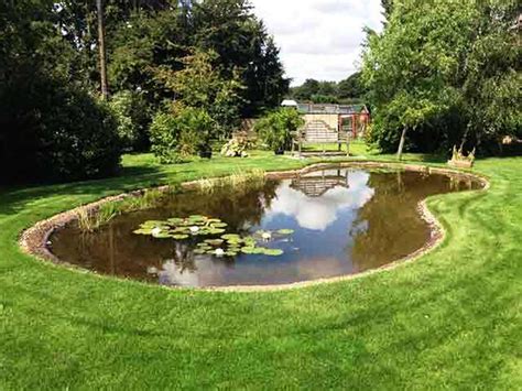 The EasyPond 30000 litre sunken garden pond kit measuring 9m x 7m