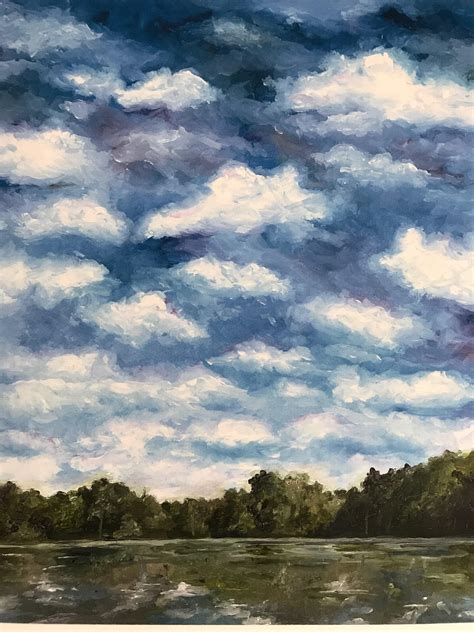 Clouds. Print of Original Painting. Cloud Painting Sky | Etsy