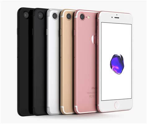 3d apple iphone 7 colors model