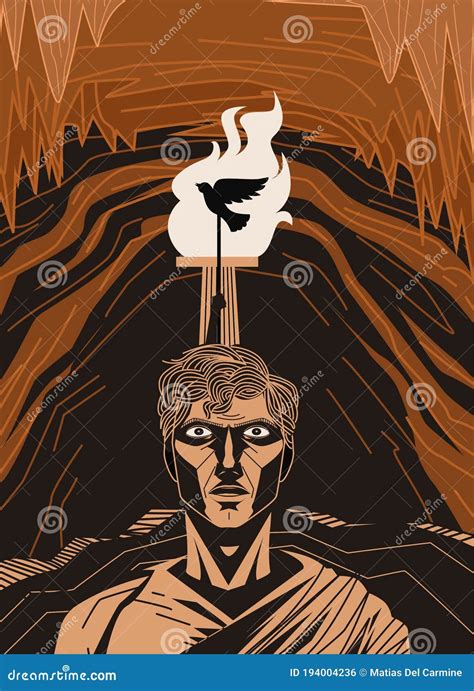 Plato Philosophy Allegory of the Cave Stock Vector - Illustration of ancient, philosopher: 194004236