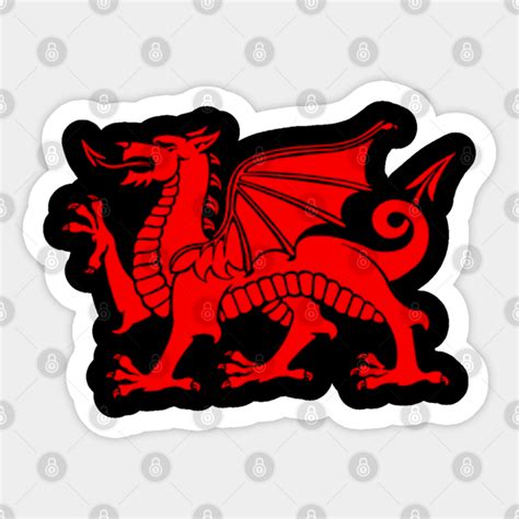 Wrexham dragons - dk - Wrexham Red Dragons - Sticker | TeePublic