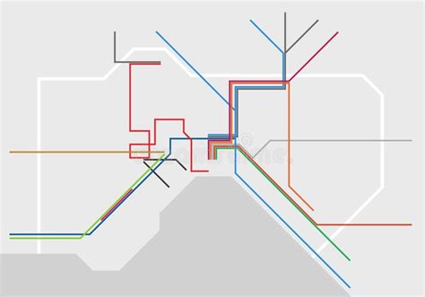 Rail Network Map of Naples,Italy Stock Illustration - Illustration of ...