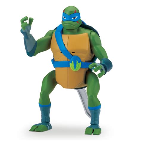 Rise of the Teenage Mutant Ninja Turtles - Leonardo Backflip Ninja Attack Deluxe Action Figure ...