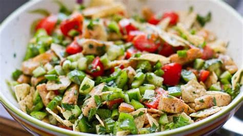 Fattoush Salad with Chicken - Jo Cooks