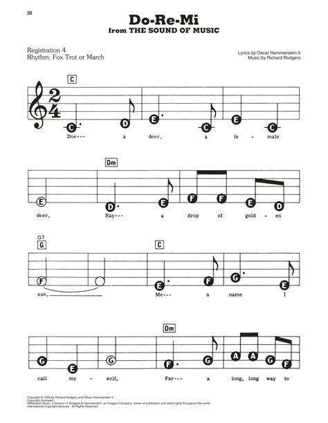 Do-Re-Mi by Rodgers & Hammerstein Sheet Music for E-Z Play Today at ...