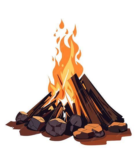 Premium Vector | Camp fire vector illustration