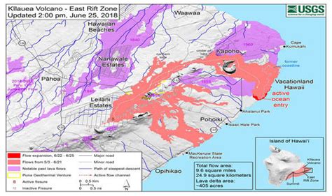 Hawaii volcano eruption update MAP: Kilauea lava covers 9.6 square ...