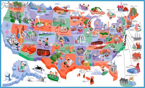 United States Map Tourist Attractions - TravelsFinders.Com