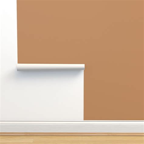 Warm Light Clay Brown Solid Color Wallpaper | Spoonflower