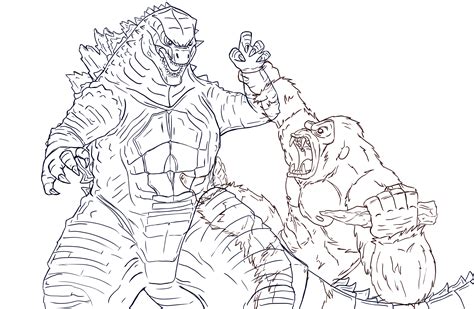 King Kong Vs. Godzilla Coloring Pages