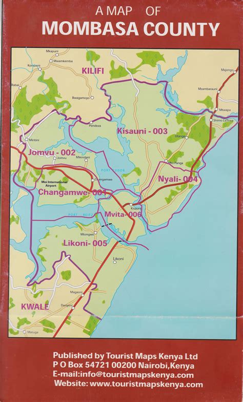 Map of Mombasa County | Text Book Centre