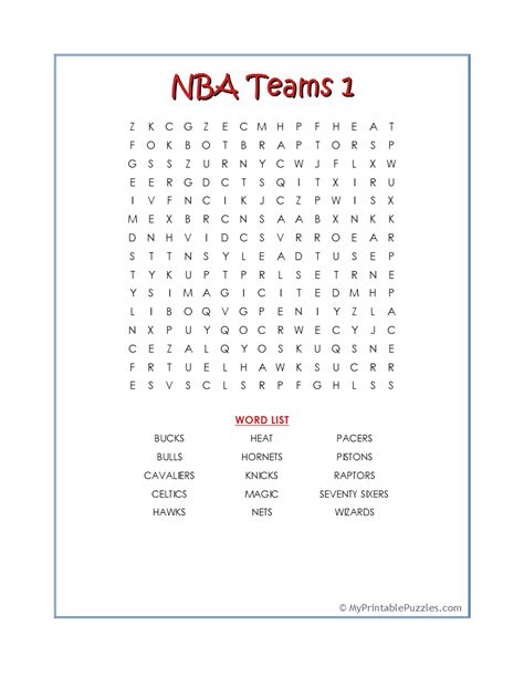 Basketball | My Printable Puzzles