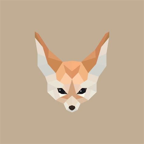 Fennec fox polygonal style. Vector illustration. 1986446 Vector Art at ...