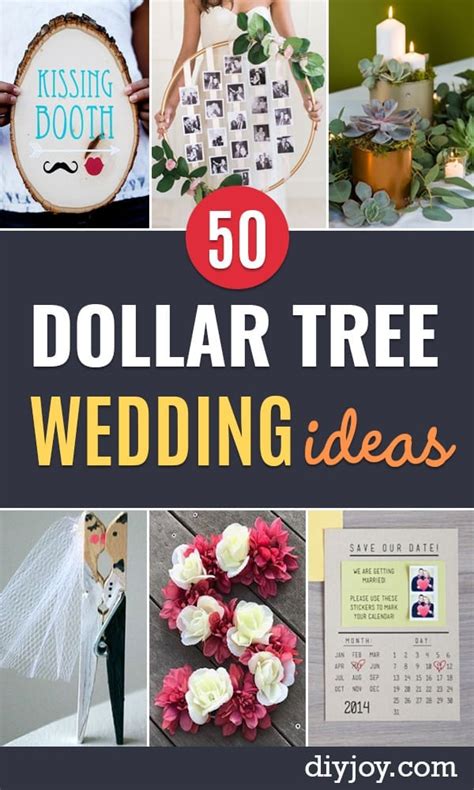 Cheap DIY Wedding Decor Ideas - 50 Dollar Tree Wedding Decorations